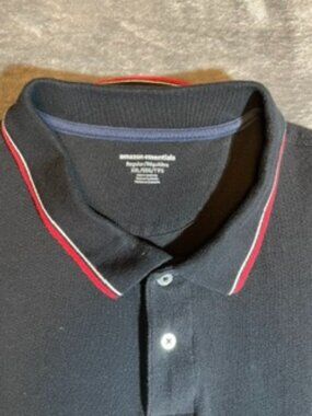 Amazon Basics Men's Black Polo Shirt XXL